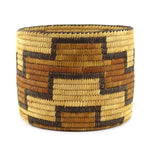 Tohono O'odham Polychrome Basket with Geometric Design c. 1940s, 6.5" x 8.25"