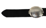Set of 3: James Shay and White Hogan Shop - Navajo - Sterling Silver Hair Barrette, Belt Buckle, and Belt c. 1980s