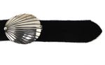 Set of 3: James Shay and White Hogan Shop - Navajo - Sterling Silver Hair Barrette, Belt Buckle, and Belt c. 1980s