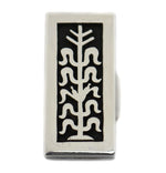 Ramon Dalangyawma - Hopi - Contemporary Sterling Silver Overlay Ring with Cornstalk Design, size 6.25