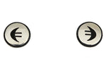 Ramon Dalangyawma - Hopi - Contemporary Sterling Silver Overlay Post Earrings, 0.625" diameter