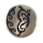 Raymond Kyasyousie (b. 1957) - Hopi - Silver Overlay Butterfly Pendant c. 1980s, 1" diameter