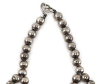 Navajo - Turquoise and Silver Box and Bow Squash Blossom Necklace c. 1940s, 24.5" length
