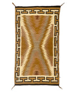 Navajo Double Saddle Blanket c. 1960s, 51" x 28"
