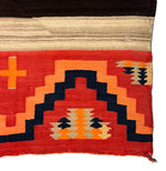 Navajo Late Classic Third Phase Chief's Blanket with Indigo Dye c. 1875-80, 55" x 69"