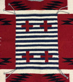 Julin Bahe - Navajo Crystal Storm Pattern Rug with 5 "Sampler" Pictorials c. 1980s, 70" x 46"