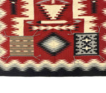 Julin Bahe - Navajo Crystal Storm Pattern Rug with 5 "Sampler" Pictorials c. 1980s, 70" x 46"