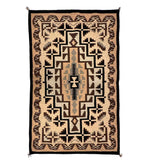Ruth Brenner - Navajo Contemporary Two Grey Hills Rug, 77.5" x 48"