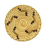 Tohono O'odham Polychrome Coil Plaque c. 1960s, 6.25" diameter
