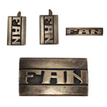 Frank Patania Sr. - "For the Real Fan" Group of Sterling Silver Overlay Jewelry with 'FAN' Design c. 1960s