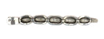 Frank Patania, Sr. (1899-1964) and Thunderbird Shop - Coral Cluster and Sterling Silver Link Bracelet, size 7.5 (J91699-0123-043)