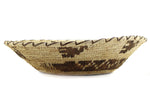 Tohono O'odham Basket with Rattlesnake, Bird, and Bat Pictorials c. 1960s, 4" x 16.25"