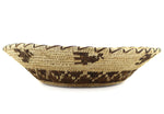 Tohono O'odham Basket with Rattlesnake, Bird, and Bat Pictorials c. 1960s, 4" x 16.25"