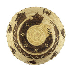 Tohono O'odham Basket with Rattlesnake, Bird, and Bat Pictorials c. 1960s, 4" x 16.25"