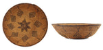 Apache Basket with Geometric Diamond and Flower Design c. 1900s, 3.25" x 11.5"