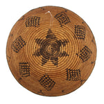 Apache Basket with Geometric Diamond and Flower Design c. 1900s, 3.25" x 11.5"