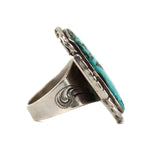 Navajo - Turquoise and Silver Ring c. 1950s, size 10.75