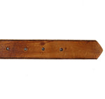 Marcella James - Navajo - Sterling Silver and Leather Concho Belt with Stamped Design c. 1990s, 30" - 37" size waist