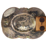 Rick Martinez - Navajo - Coral, Sterling Silver, and Leather Concho Belt with Stamped Design c. 1990s, 29.5" - 36.5" size waist