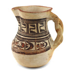 Attributed to Nampeyo of Hano (1859-1942) - Hopi Polychrome Handled Pitcher c. 1890s, 4.5" x 4.5" x 3.25"