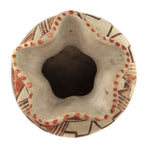 Hopi Polychrome Vase with Fluted Rim c. 1890s, 5" x 4.25"