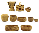 Group of 10 Tohono O'odham Baskets c. 1950-60s