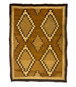 Navajo Crystal Rug with Diamond Design c. 1910s, 63" x 46"
