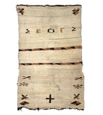 Navajo "SEOLS" Double Saddle Blanket c. 1910-20s, 54" x 34"
