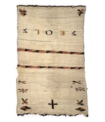 Navajo "SEOLS" Double Saddle Blanket c. 1910-20s, 54" x 34"