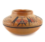 Grace Chapella (1874-1980) and Mark Tahbo (1958-2017) - Hopi Polychrome Jar with Butterfly Pictorials c. 1970s, 4.75" x 8.5"