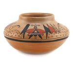 Grace Chapella (1874-1980) and Mark Tahbo (1958-2017) - Hopi Polychrome Jar with Butterfly Pictorials c. 1970s, 4.75" x 8.5"