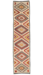 Large Navajo Red Mesa Runner c. 1900-10s, 165" x 40"