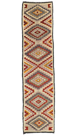 Large Navajo Red Mesa Runner c. 1900-10s, 165" x 40"
