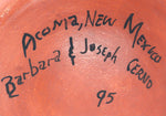 Barbara (b. 1951) and Joseph (b. 1947) Cerno - Acoma Polychrome Olla with Parrot Pictorials c. 1995, 13" x 14.5"