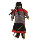 Plains Doll with Beaded Necklace c. 1900s, 14" x 7" x 3"
