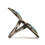 Navajo - Turquoise and Silver Ring c. 1950s, size 8.75