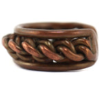 Navajo - Copper Bracelet with Braided Design c. 1950-60s, size 6.5
