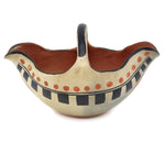Santo Domingo (Kewa) Polychrome Pitcher with Handle and Flower Pictorials c. 1900-20s, 5.25" x 8.5" x 5.5"