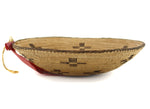 Pima Basket with Coyote Tracks Design c. 1980, 2.5" x 9.5"