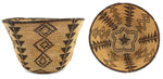 Apache Basket with Diamond Design c. 1930-40s, 8.25" x 13.5"