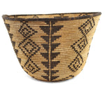 Apache Basket with Diamond Design c. 1930-40s, 8.25" x 13.5"