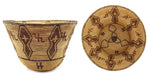 Apache Polychrome Basket with Crosses c. 1920s, 12.25" x 18.5"