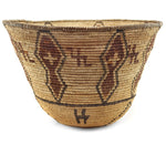 Apache Polychrome Basket with Crosses c. 1920s, 12.25" x 18.5"