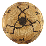 Apache Polychrome Basket with Crosses c. 1920s, 12.25" x 18.5"