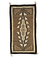 Navajo Two Grey Hills Rug c. 1930s, 43.5" x 23"