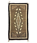 Navajo Two Grey Hills Rug c. 1930s, 43.5" x 23"