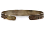 Navajo - Turquoise and Silver Bracelet with Stamped Design c. 1930s, size 6.5