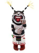 Neil David, Sr. - Hopi Koshare Kachina Wearing Chicago Bulls Basketball Shorts c. 1980-90s, 6.5" x 2.75" x 4"