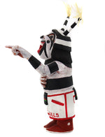 Neil David, Sr. - Hopi Koshare Kachina Wearing Chicago Bulls Basketball Shorts c. 1980-90s, 6.5" x 2.75" x 4"