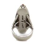 Julian Lovato (1925-2018) & Thunderbird Shop - Santo Domingo (Kewa) - Coral and Sterling Silver Ring c. 1950s, size 6.25